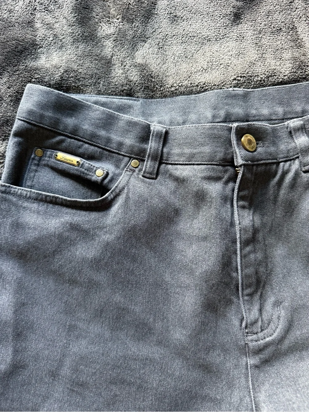 Ralph Lauren Women's Boot Cut Jeans in Charcoal Gray